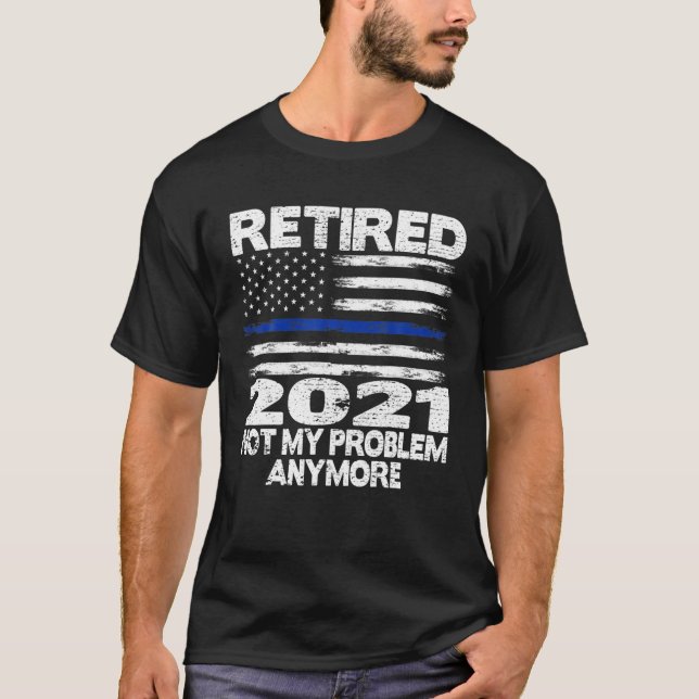 Camiseta Presente De Aposentação De 2021 Reformado Para Pol (Frente)