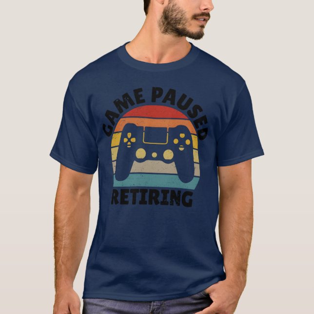 Camiseta Presente de Aposentação Pausa do Jogo (Frente)