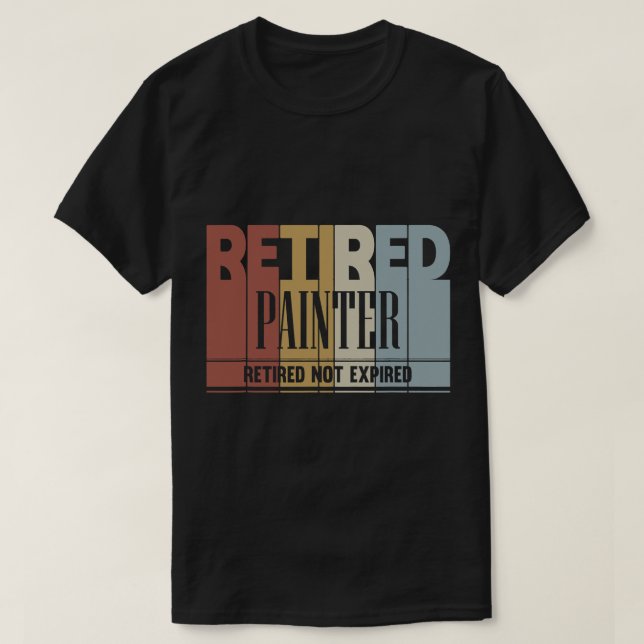 Camiseta Presente de aposentadoria de vindima do pintor apo (Frente do Design)