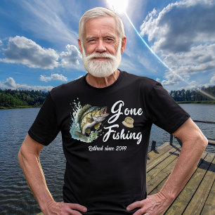 Camiseta Presente de aposentadoria foi pescar pescado grand