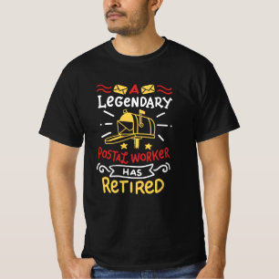 Camiseta Presente de Aposentadoria para Carteiro Aposentado