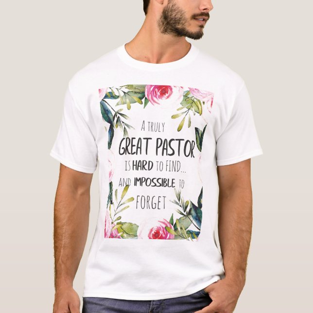 Camiseta Presente de Apreciação ao Pastor Citação de agrade (Frente)