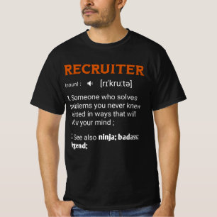 Camiseta Presente de Apreciação para o Recrutador e as mu