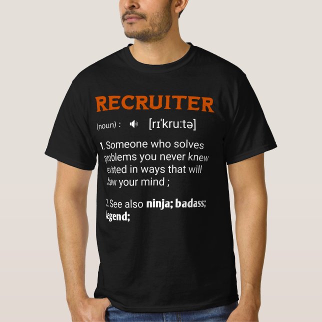 Camiseta Presente de Apreciação para o Recrutador e as mulh (Frente)