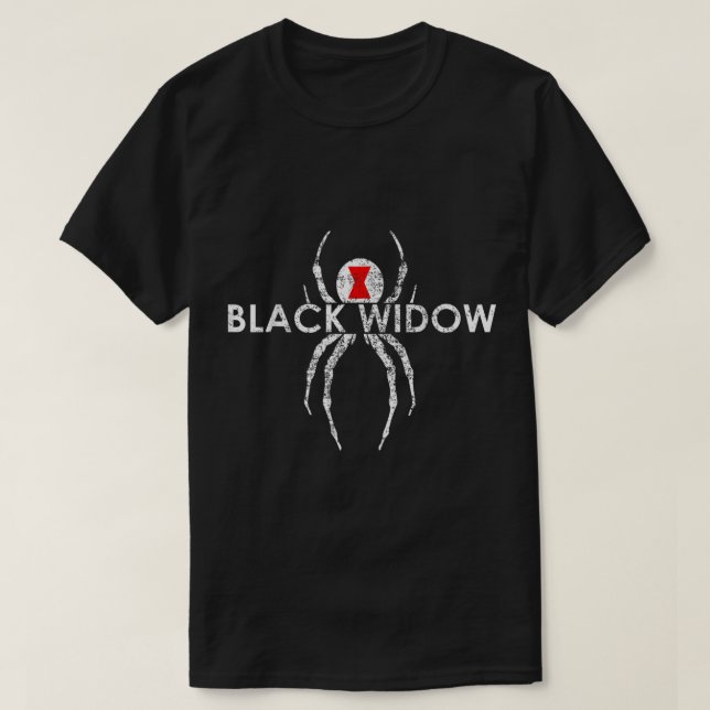 Camiseta Presente de aranha de viúva preta (Frente do Design)
