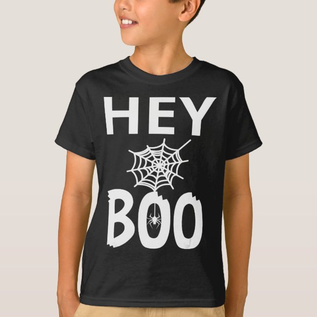 Camiseta Presente de aranha | Ei Boo Halloween Engraçado Ar (Frente)