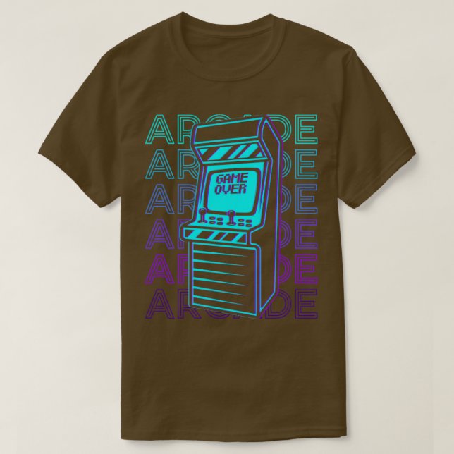 Camiseta Presente de Arcade Retro Arcade para Jogadores de  (Frente do Design)