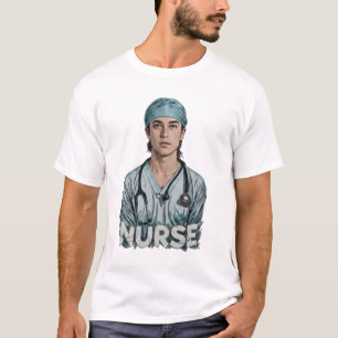 Camiseta Presente de Arte de Apreciação de Enfermeiro Mascu