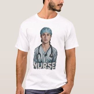 Camiseta Presente de Arte de Apreciação de Enfermeiro Mascu