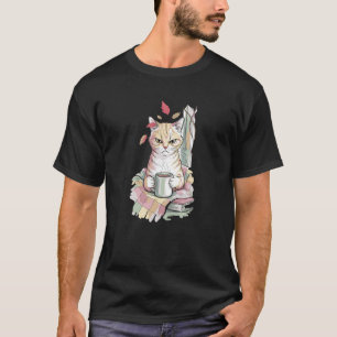 Camiseta Presente de Arte de Café com Leite Fofo para Mãe C