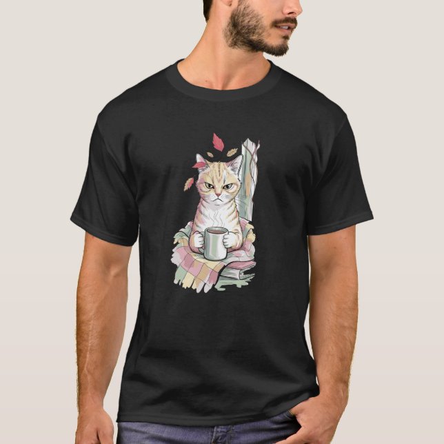 Camiseta Presente de Arte de Café com Leite Fofo para Mãe C (Frente)
