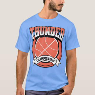Camiseta Presente de arte de emblema esportivo Thunder Hoop