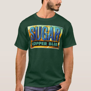 Camiseta Presente de Arte de Fã Sugar Copper Blue
