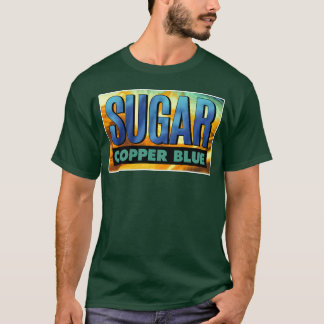 Camiseta Presente de Arte de Fã Sugar Copper Blue