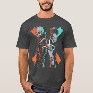 Camiseta Presente de Arte de Grafite Minimalista Bakugo e D