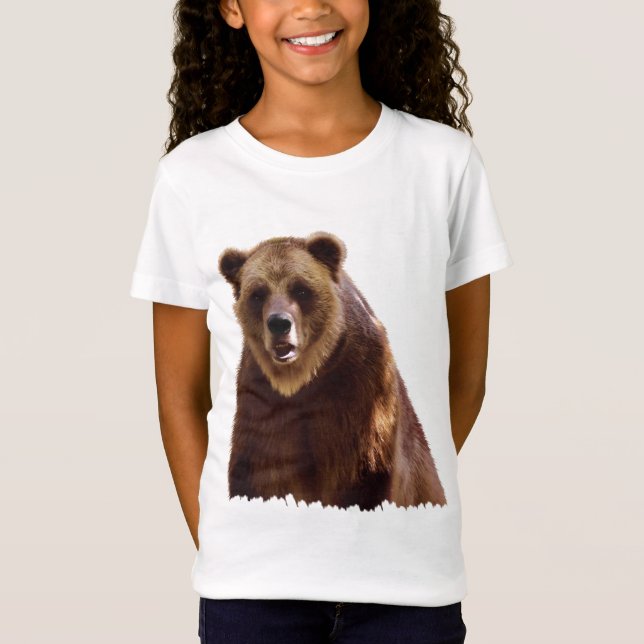 Camiseta Presente de Arte de Vida Selvagem de Urso Grande (Frente)