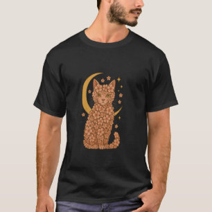 Camiseta Presente de Arte Floral de Gato de Flores de Sakur
