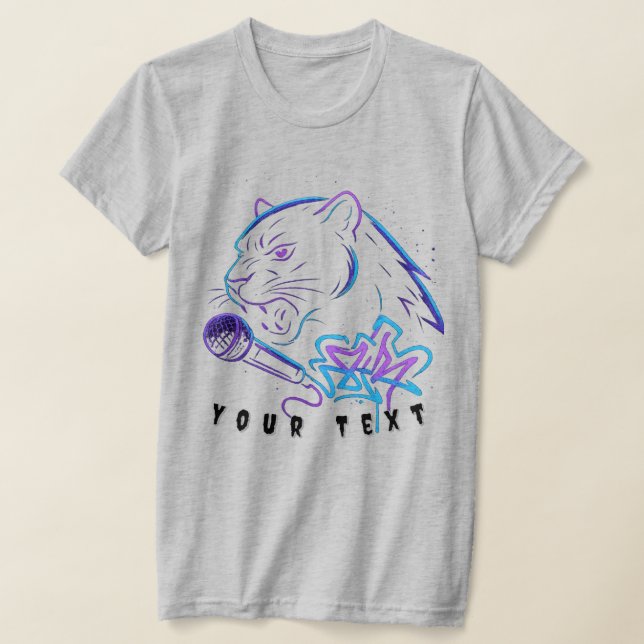 Camiseta Presente de arte Neon Panther (Postura )