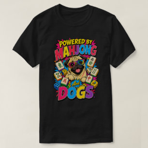 Camiseta Presente de Arte Pop de Pug Engraçado por Mahjong