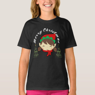 Camiseta Presente de árvore de Natal menina