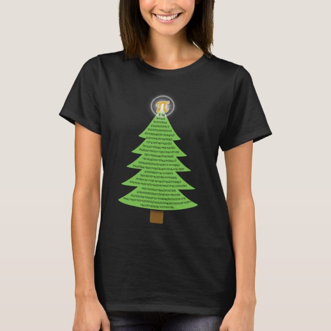 Camiseta Presente De Árvore De Natal Pi 3.14 Para Estudante (Frente)