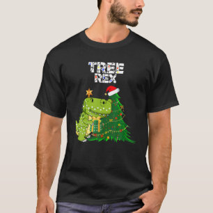 Camiseta Presente de Árvore Rex Dinosaur de Natal