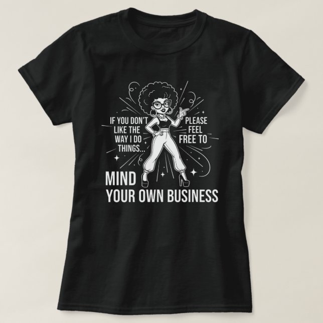 Camiseta Presente de aspas para mulheres confiantes (Frente do Design)