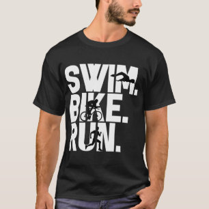 Camiseta Presente de atletismo Triathlon Run natação Bike