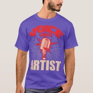 Camiseta Presente de Atriz de Ator de Microfone por Artista