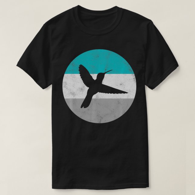 Camiseta Presente de ave retrorreflectora de beija-flores p (Frente do Design)