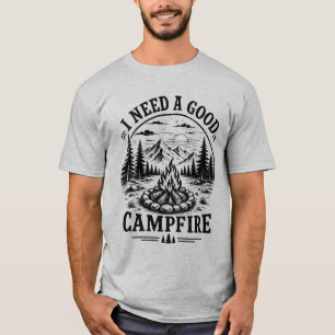 Camiseta Presente de Aventura de Acampamento ao Redor da Fo