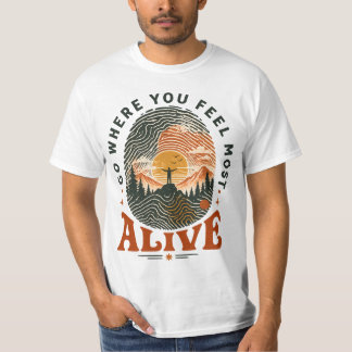 Camiseta Presente de Aventura de Caminhada Onde Você se Sen
