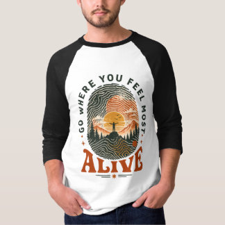Camiseta Presente de Aventura de Caminhada Onde Você se Sen