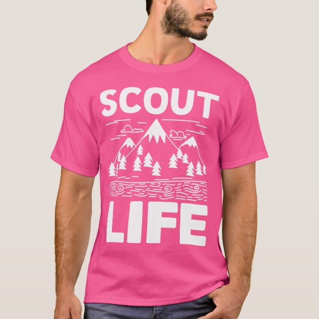 Camiseta Presente de Aventura de Campo de Esboço de Vida (Frente)