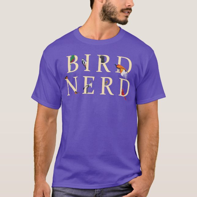 Camiseta Presente de Aves para o Nerd de Aves (Frente)