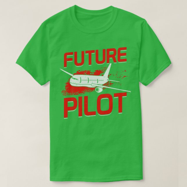 Camiseta Presente de Aviador Chefe da Escola de Voo Futuro  (Frente do Design)