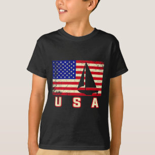 Camiseta Presente de bandeira americana de velela para mulh