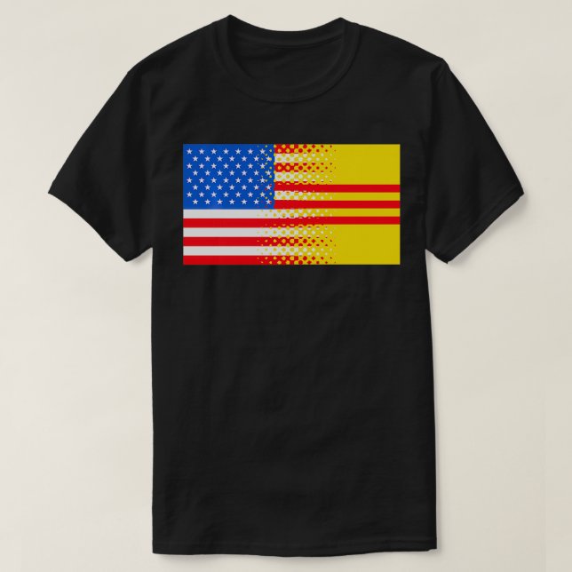Camiseta Presente de Bandeira do Vietnã Americano do Sul do (Frente do Design)