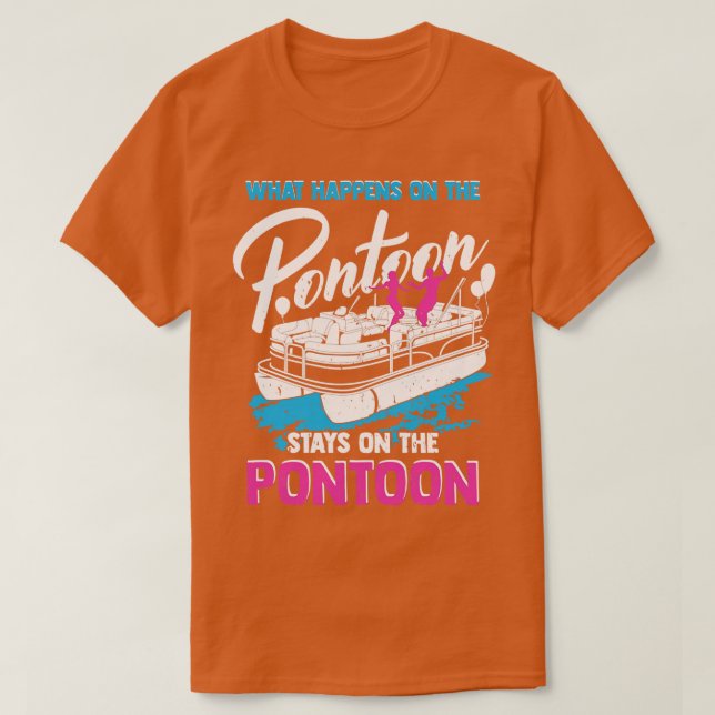 Camiseta Presente de Barco do Funny Pontoon Party (Frente do Design)