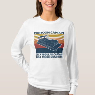 Camiseta Presente de barco Funny Vintage Pontoon Boat Gif