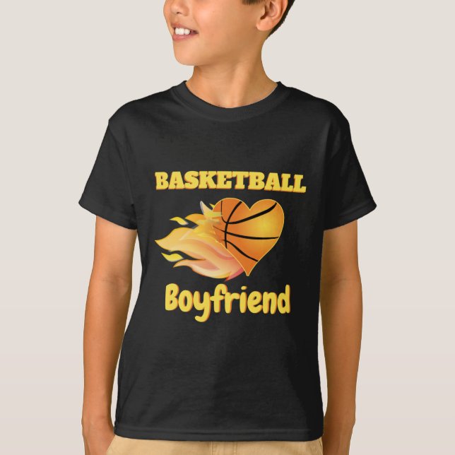 Camiseta Presente de basquete para fiery Heart Basball (Frente)