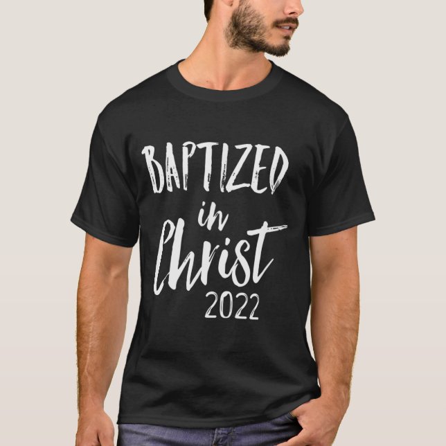 Camiseta Presente de batismo batizado no Cristo 2022 (Frente)