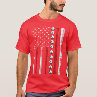 Camiseta Presente de Birthday, Bandeira Americana do Baseba