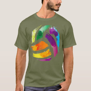 Camiseta Presente de bola de coloração de flecha de vôle