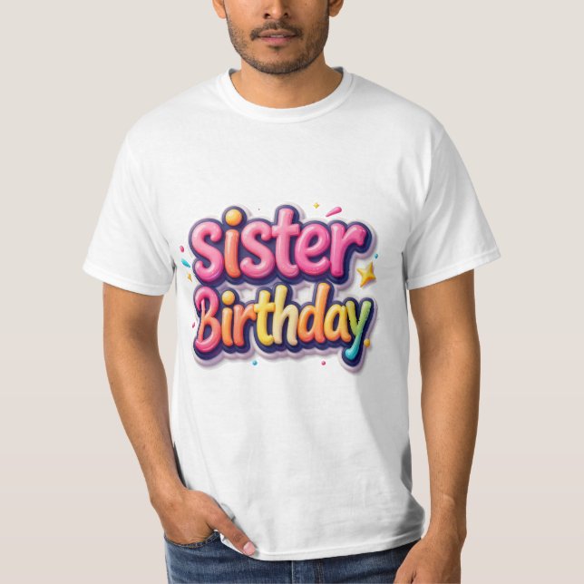 Camiseta Presente de Bolha de Arco-Íris de Aniversário da I (Frente)