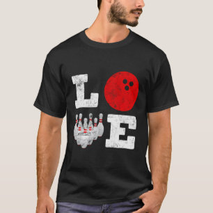 Camiseta Presente De boliche Para O Gráfico Da Bola De Boli