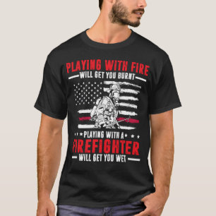 Camiseta Presente de Bombeiro para Homens, Bombeiro Engraça
