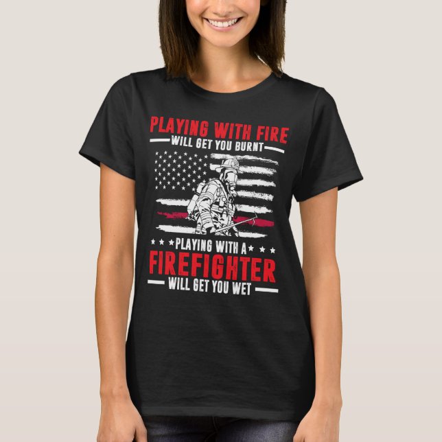 Camiseta Presente de Bombeiro para Homens Bombeiro Engraçad (Frente)