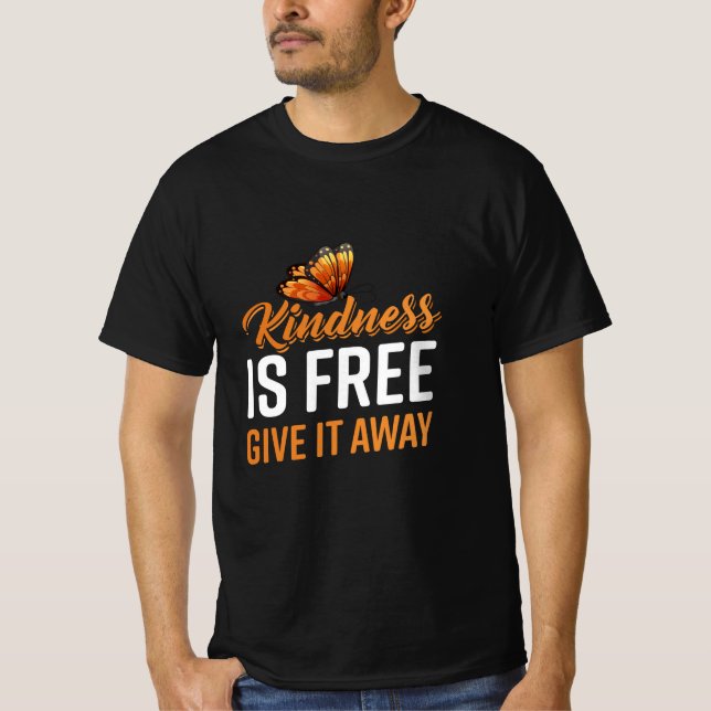 Camiseta Presente de Borboleta | A Gentileza é Grátis Dê de (Frente)