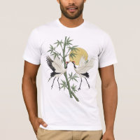 Presente de bordado de grou japonês com bambu ao n